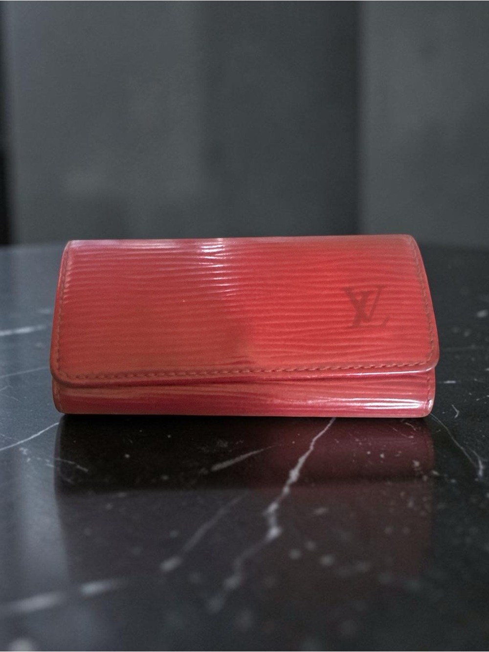 Louis Vuitton Red Epi Leather Key Holder